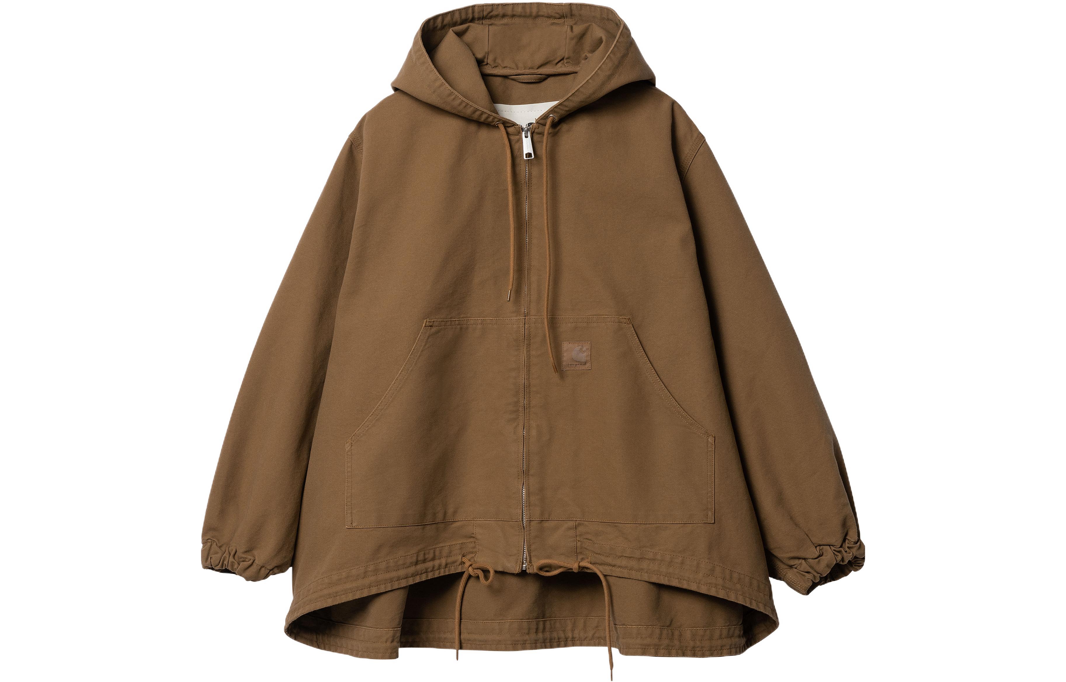 Carhartt WIP Toogood Active Jacket Brown Hoodie with Logo & Zipper I030736-HZ-02