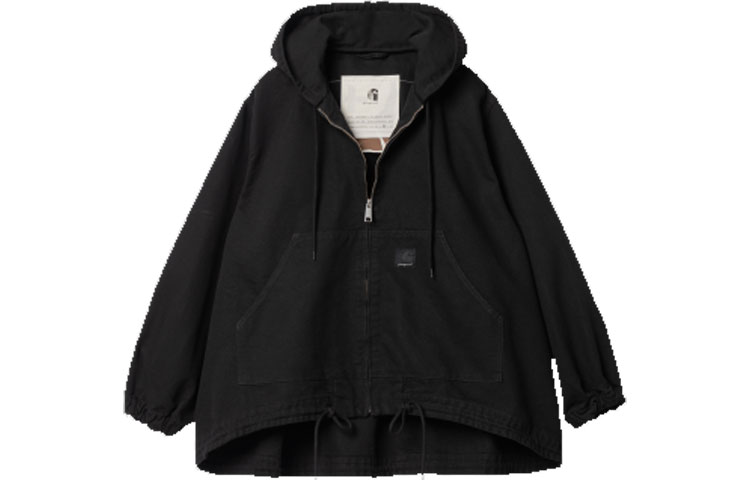 Carhartt WIP Toogood SS22 Black Drawstring Hem Zip Hoodie Jacket Unisex CHXJKI030736I-BKX