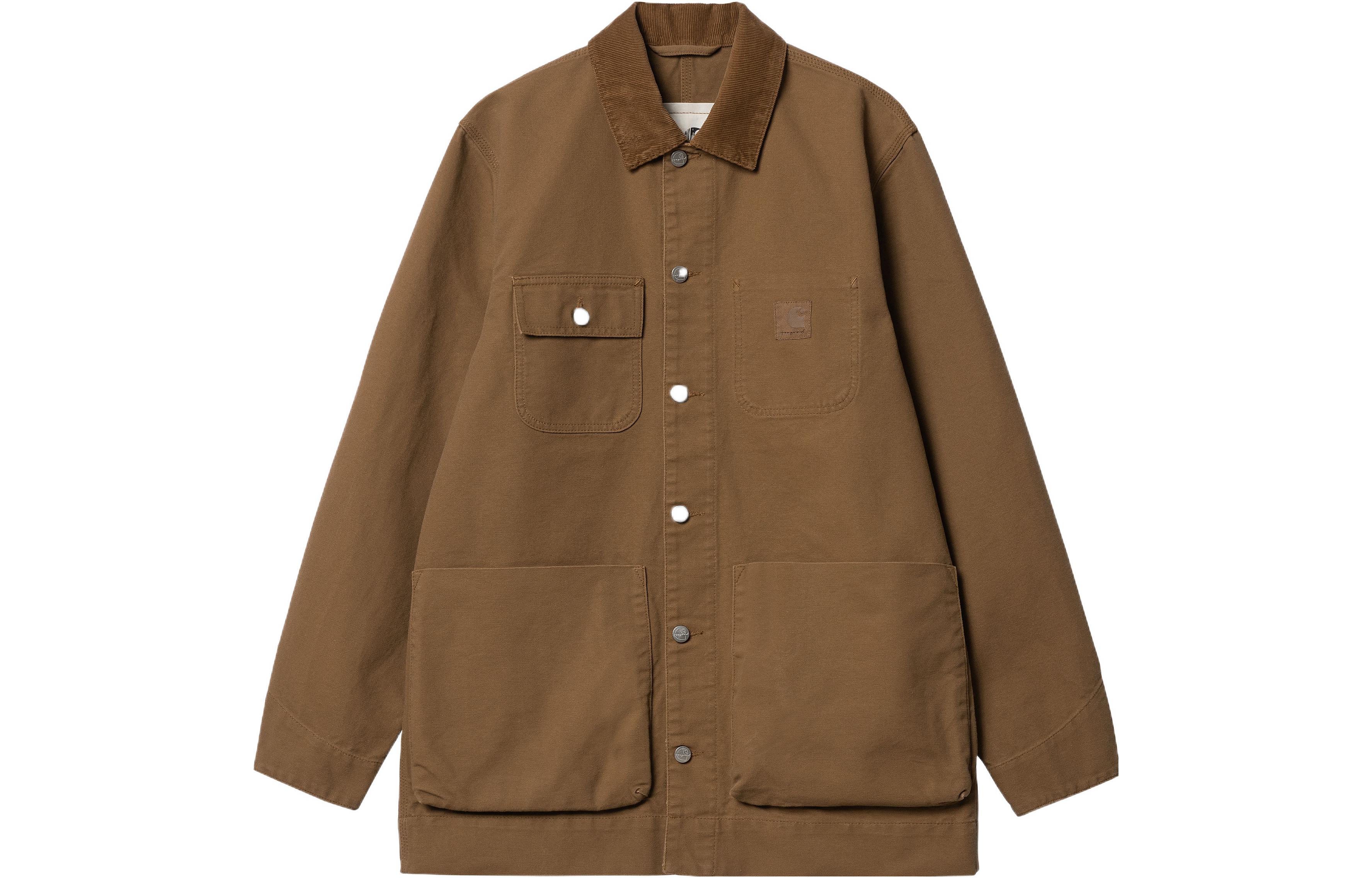Carhartt WIP Toogood SS22 Michigan Jacket Brown - Logo Corduroy Collar Menswear I030733-HZ-02