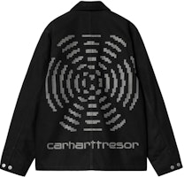 Carhartt WIP x TRESOR SS24 Way Of The Light Black Michigan Coat Unisex Jacket. I032683-1X9-XX Carhartt WIP x TRESOR SS24 Way Of The Light Black Michigan Coat Unisex Jacket. I032683-1X9-XX