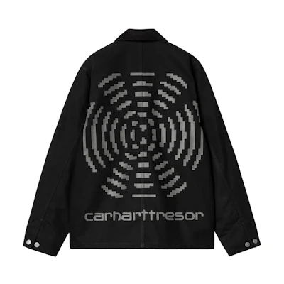 Carhartt WIP TRESOR SS24 Way Of The Light Black Michigan Coat Unisex Jacket. I032683-1X9-XX