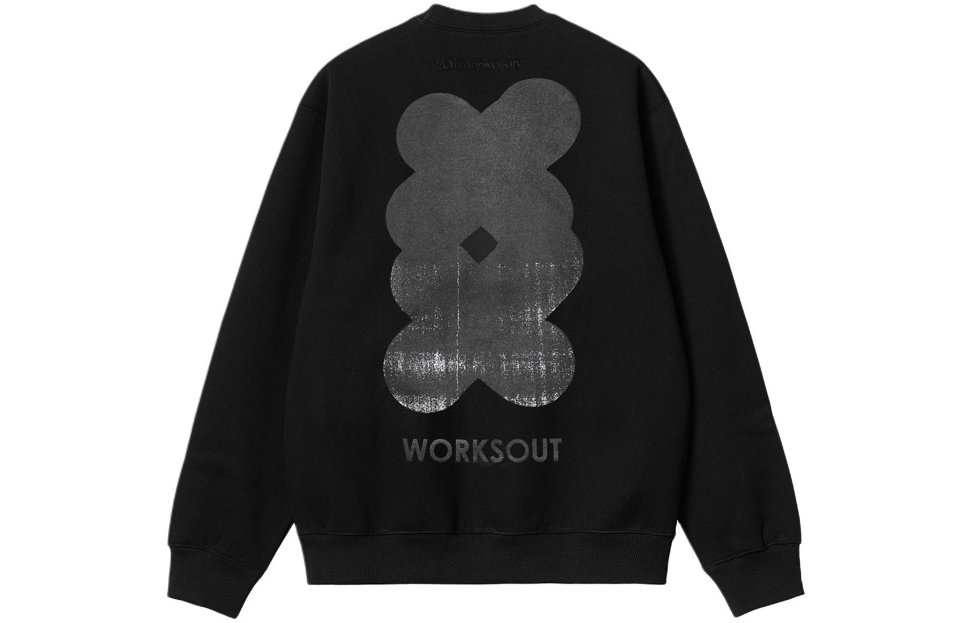 Carhartt WIP Worksout FW23 20th Anniversary Logo Crewneck Sweatshirt Black CA23FWSWCR00285002