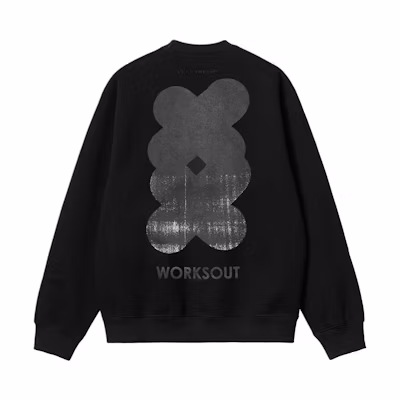 Carhartt WIP Worksout FW23 20th Anniversary Logo Crewneck Sweatshirt Black CA23FWSWCR00285002