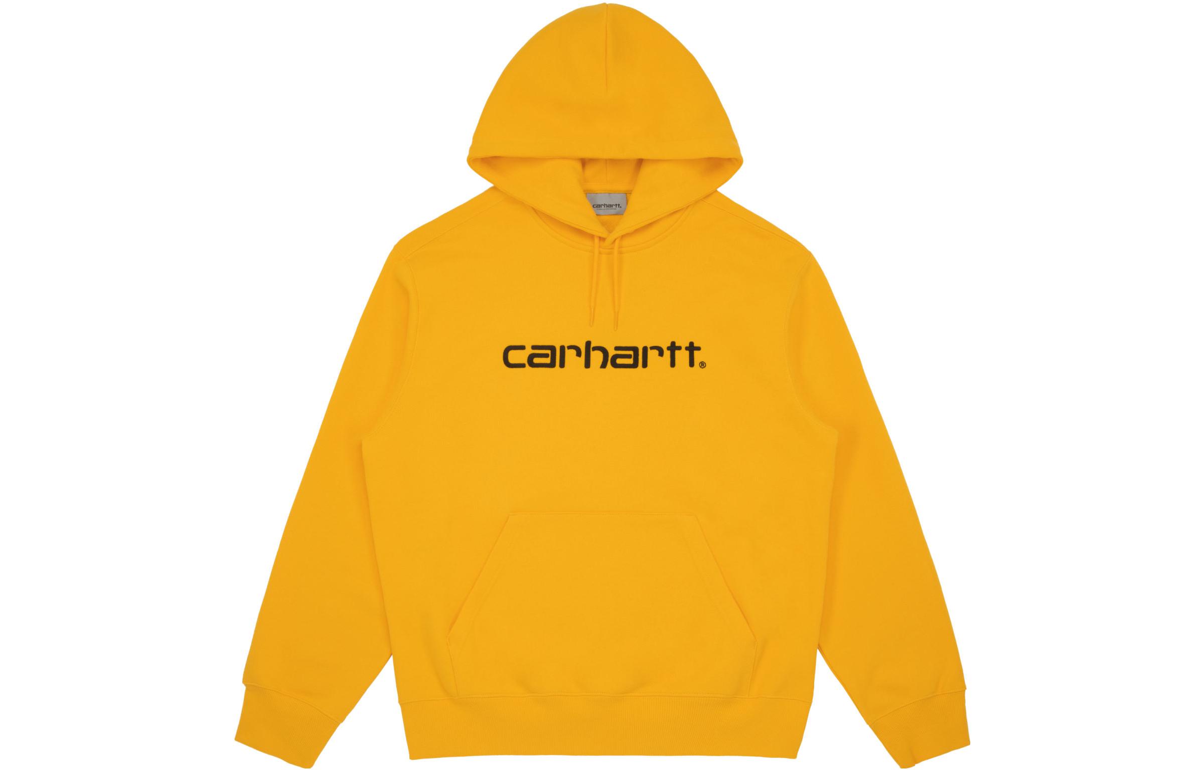 Carhartt WIP Yellow Pullover Hoodie Casual Solid Letter Design CHXSWA181021E-YEX