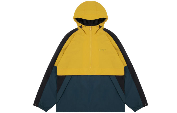 Carhartt WIP Yellow Zip Patchwork Pullover Hooded Jacket CHXJKI027192D-YEX