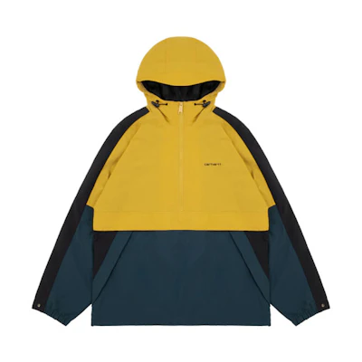 Carhartt WIP Yellow Zip Patchwork Pullover Hooded Jacket CHXJKI027192D-YEX