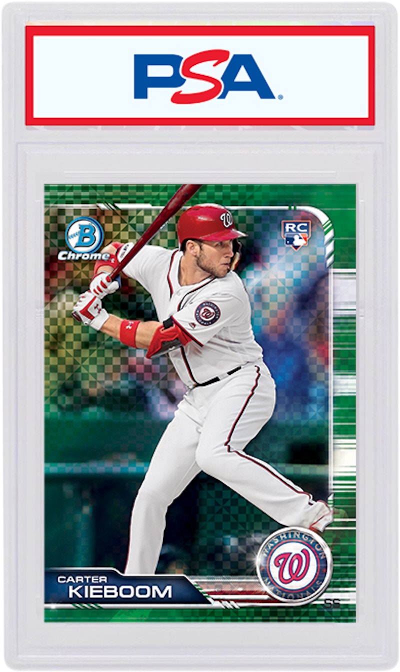 Carter Kieboom 2019 Bowman Chrome X Rookie Green X-Fractor /31 #74