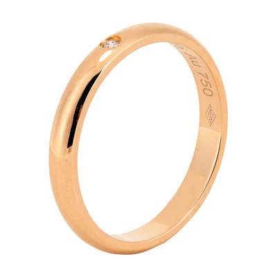Cartier 1895 Series Rose Gold Diamond Ring Unisex Couples Edition. b4088200