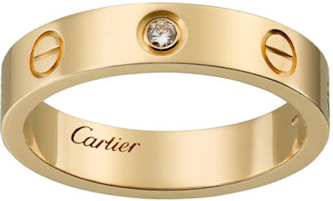 卡地亞18K金窄版鑽石戒指情侶款單支男女適用 B4056100 Order 卡地亞18K金窄版鑽石戒指情侶款單支男女適用 B4056100