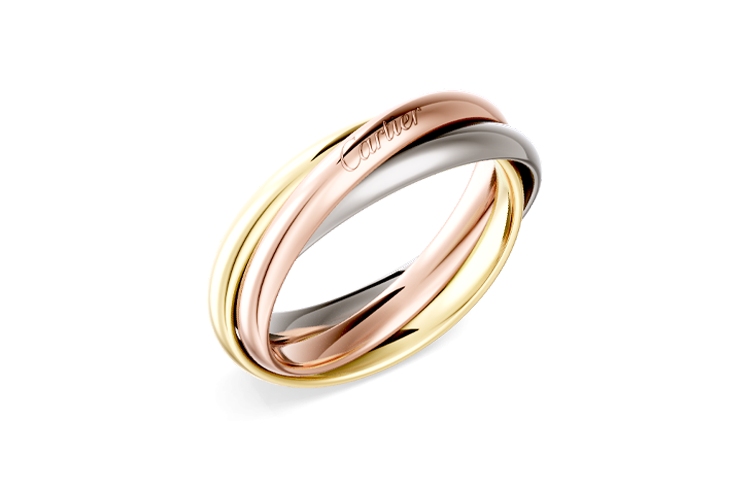 Cartier 18K Gold Narrow Ring 2.5mm Unisex Couples’ Letter Engraved Multiple Colors B4235100 圖 2