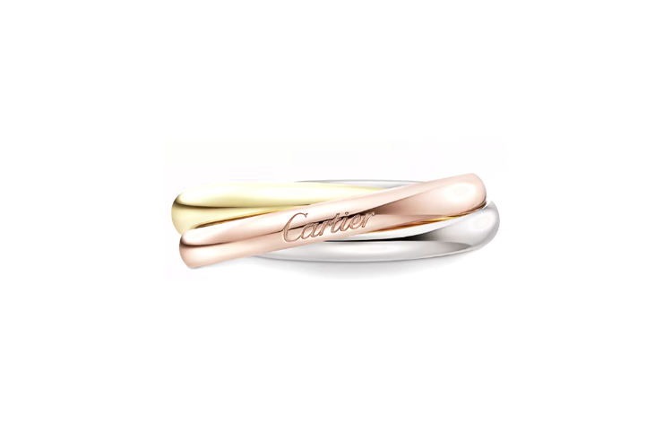 Cartier 18K Gold Narrow Ring 2.5mm Unisex Couples’ Letter Engraved Multiple Colors B4235100 圖 3