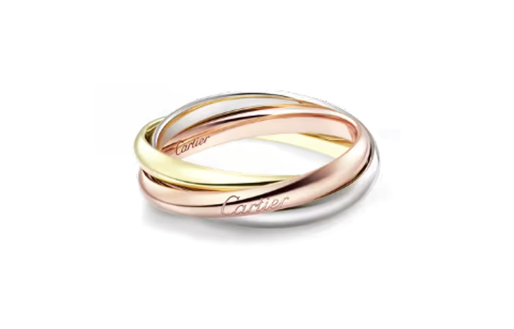 Cartier 18K Gold Narrow Ring 2.5mm Unisex Couples’ Letter Engraved Multiple Colors B4235100 圖 4