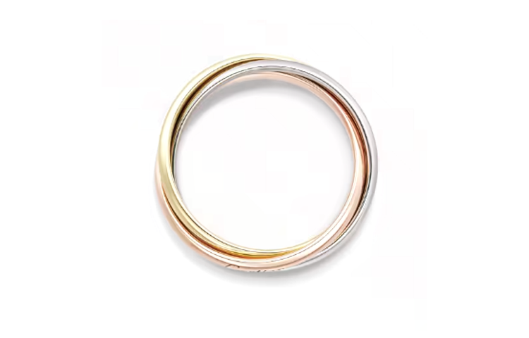 Cartier 18K Gold Narrow Ring 2.5mm Unisex Couples’ Letter Engraved Multiple Colors B4235100 圖 5