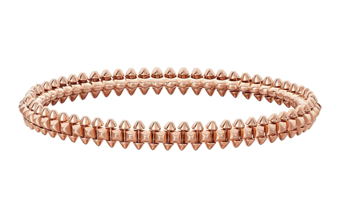 Shop Cartier 18K玫瑰金手鐲 男女情侶時尚配飾 B6065117