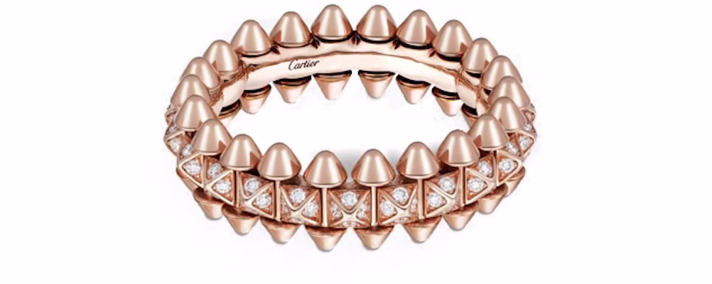 Cartier 18K Rose Gold Diamond Ring (0.31ct) Unisex Couple Design. N4796100 Lookbook Cartier 18K Rose Gold Diamond Ring (0.31ct) Unisex Couple Design. N4796100