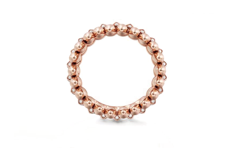 Cartier 18K Rose Gold Diamond Ring (0.31ct) Unisex Couple Design. N4796100 圖 4