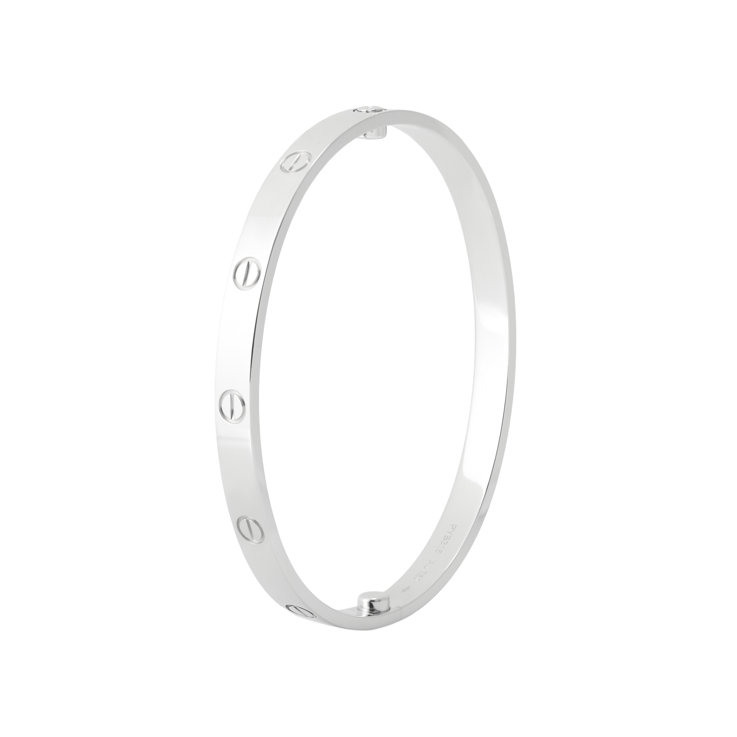 Cartier 18K White Gold Unisex Bracelet Silver Couple Design. Crb6067620