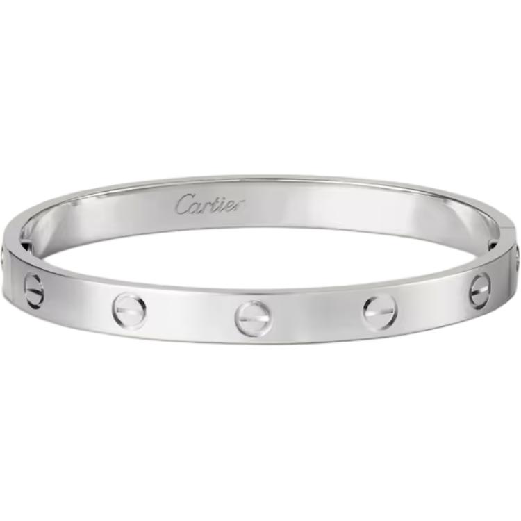 Order Cartier 18K白金男女手環 銀色情侶設計 Crb6067620