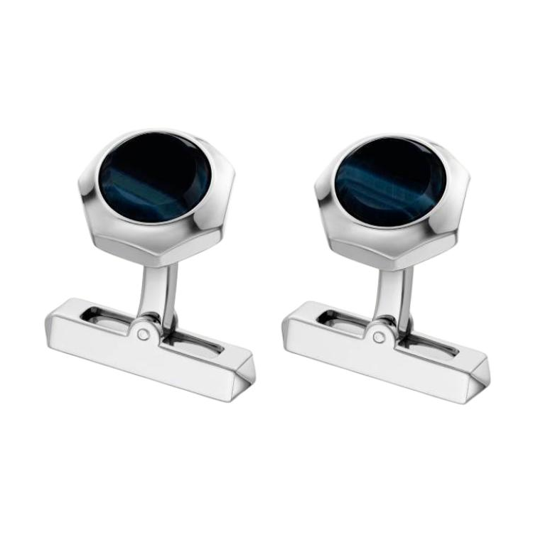 Cartier 925 Silver Minimalist Cufflinks Unisex Couple Design - Silver. OG001162