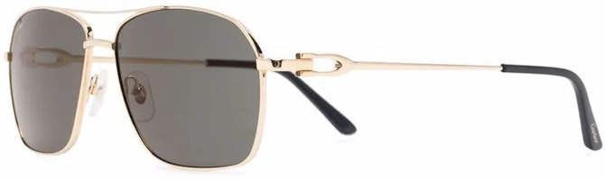Cartier Square Gold Metal Sunglasses with Solid Logo Design. CT0306S Cartier Square Gold Metal Sunglasses with Solid Logo Design. CT0306S