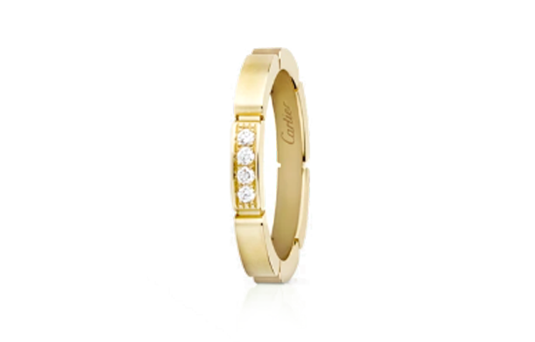 Cartier Brilliant Cut 18K Gold Ring Unisex Couple Design - Gold. B4080352 圖 3