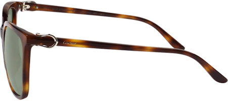 Shop Cartier 棕色不規則塑膠太陽眼鏡 男女情侶款式 CT0004SA 003
