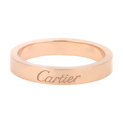 Cartier C de Cartier 18K Rose Gold Ring Unisex Couple Style Jewelry. B4087200