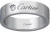 Order Cincin Platinum Cartier C de Cartier Logo Klasik Unisex untuk Pasangan. B4210200