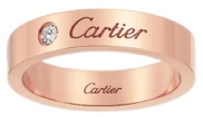 卡地亞C de Cartier鑽石戒指 18K玫瑰金 情侶男女款設計 B4210700 Shop 卡地亞C de Cartier鑽石戒指 18K玫瑰金 情侶男女款設計 B4210700