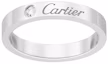 Order Cartier C de Cartier Platinum Diamond Wedding Band Couples Ring Silver. B4051300