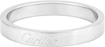 Cartier C de Cartier Platinum Logo Wedding Band Ring Unisex Couple Ring. b4054000 Cartier C de Cartier Platinum Logo Wedding Band Ring Unisex Couple Ring. b4054000