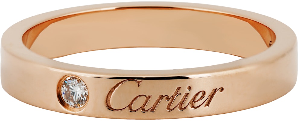 卡地亞C de Cartier 18K玫瑰金窄版鑽石對戒 情侶戒指 男女適用 B4086400 Buy 卡地亞C de Cartier 18K玫瑰金窄版鑽石對戒 情侶戒指 男女適用 B4086400