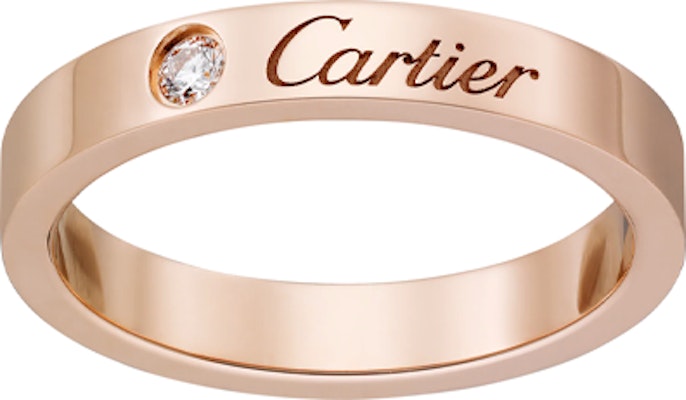 卡地亞C de Cartier 18K玫瑰金窄版鑽石對戒 情侶戒指 男女適用 B4086400 Shop 卡地亞C de Cartier 18K玫瑰金窄版鑽石對戒 情侶戒指 男女適用 B4086400