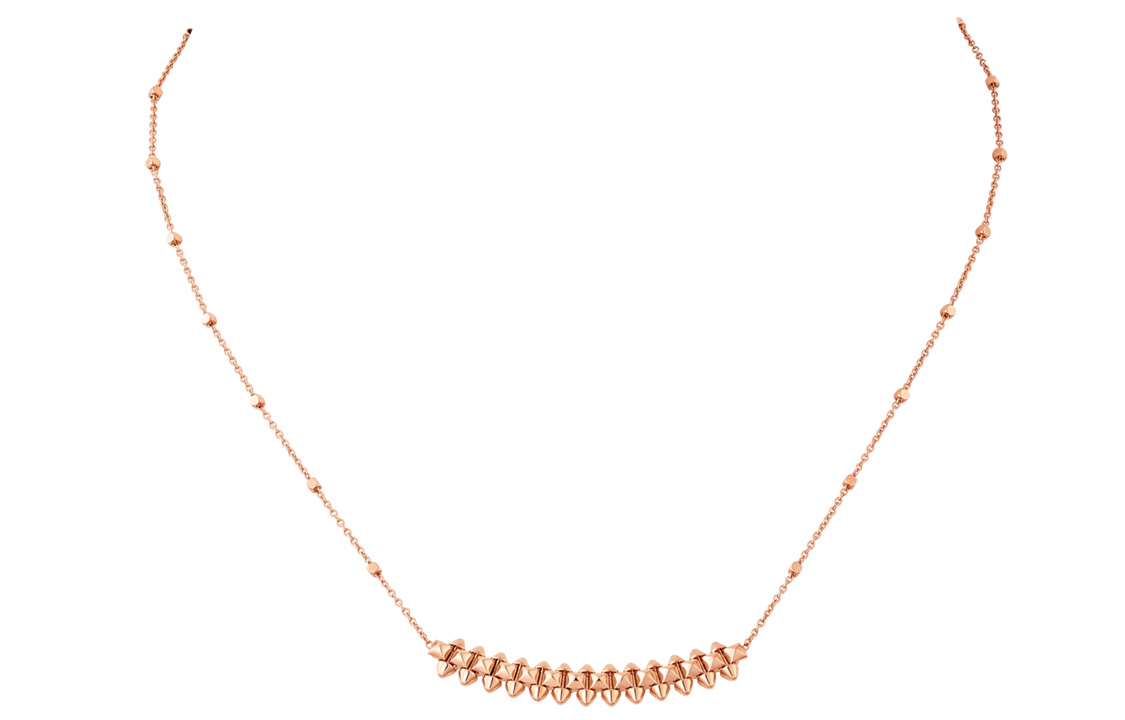 CARTIER Clash de Cartier Small 18K Rose Gold Necklace Unisex B7224744 圖 2