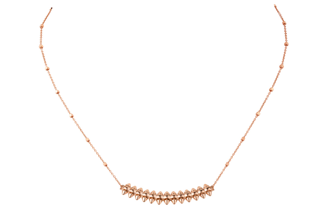 CARTIER Clash de Cartier Small 18K Rose Gold Necklace Unisex B7224744 圖 3