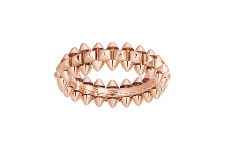 Lookbook 卡地亞Clash de Cartier小型玫瑰金戒指 情侶設計男女通用款 B4229800