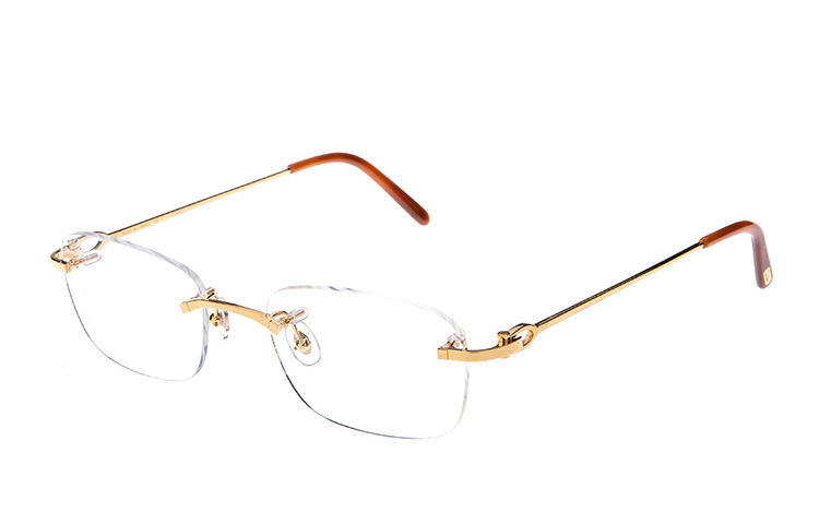 Cartier Classic Double C PVD Platinum-Finish Optical Eyewear Frames. CT0050O-001