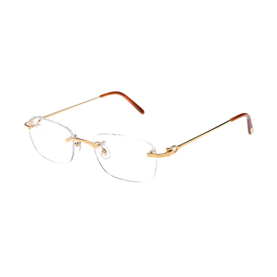 Cartier Classic Double C PVD Platinum-Finish Optical Eyewear Frames. CT0050O-001