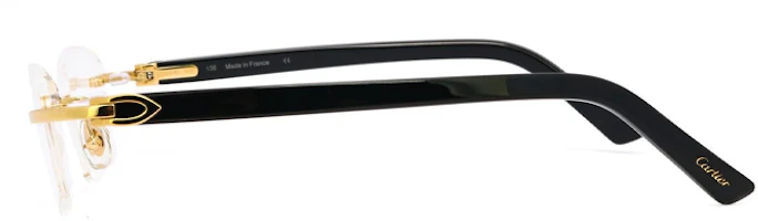Shop Cartier經典無框巴黎系列方形光學眼鏡 男女情侶款 CT0048O-002