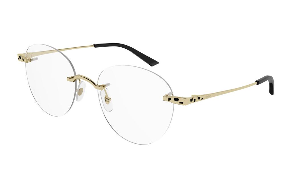 Order 卡地亞經典無框眼鏡 金色豹紋版 CT0309O-001