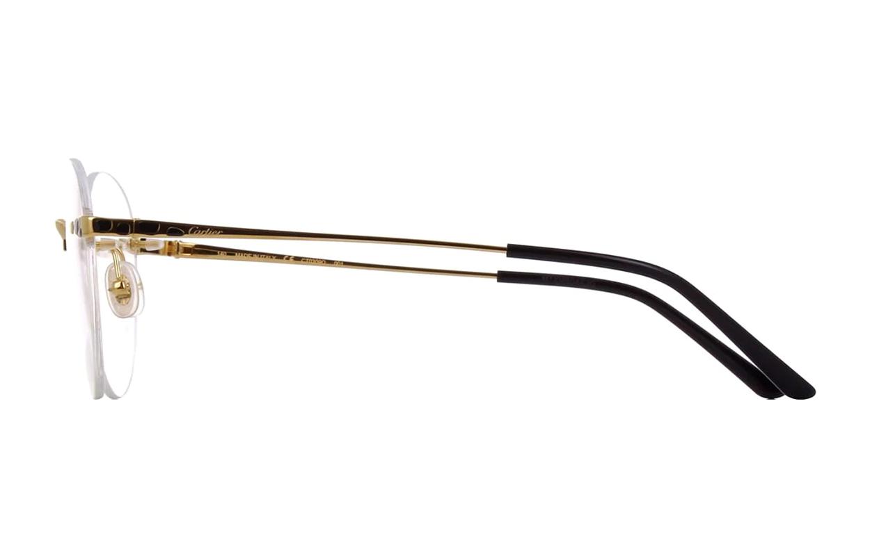 Shop 卡地亞經典無框眼鏡 金色豹紋版 CT0309O-001