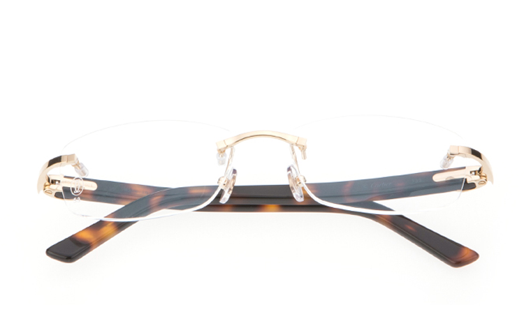 Shop Cartier 經典無框巴黎風格輕巧光學眼鏡框 CT0048O-004