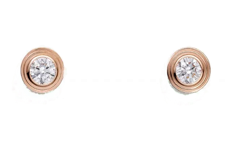 Lookbook Cartier d''Amour 18K玫瑰金小號耳環 情侶款設計 男女通用 B8301406