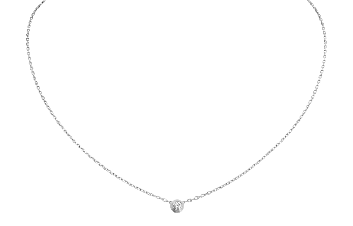 Order 까르띠에 다무르 디아망 레제 18K 화이트골드 다이아몬드 목걸이 유니섹스. B7215900