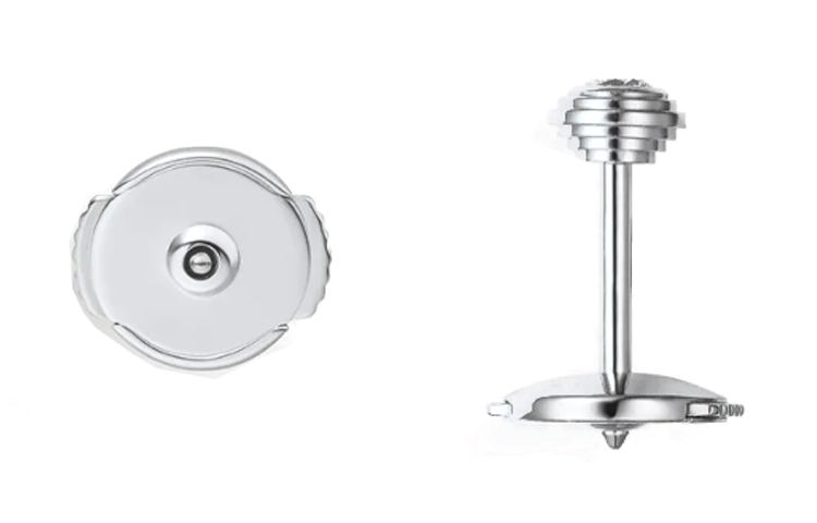 Lookbook 卡地亞 d''Amour 單鑽18K白金耳環 情侶設計 男女適用 B8301407