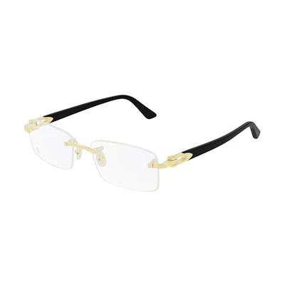 Cartier Décor C Gold Rectangle Alloy Optical Glasses Unisex Couple Style. CT0287O-001