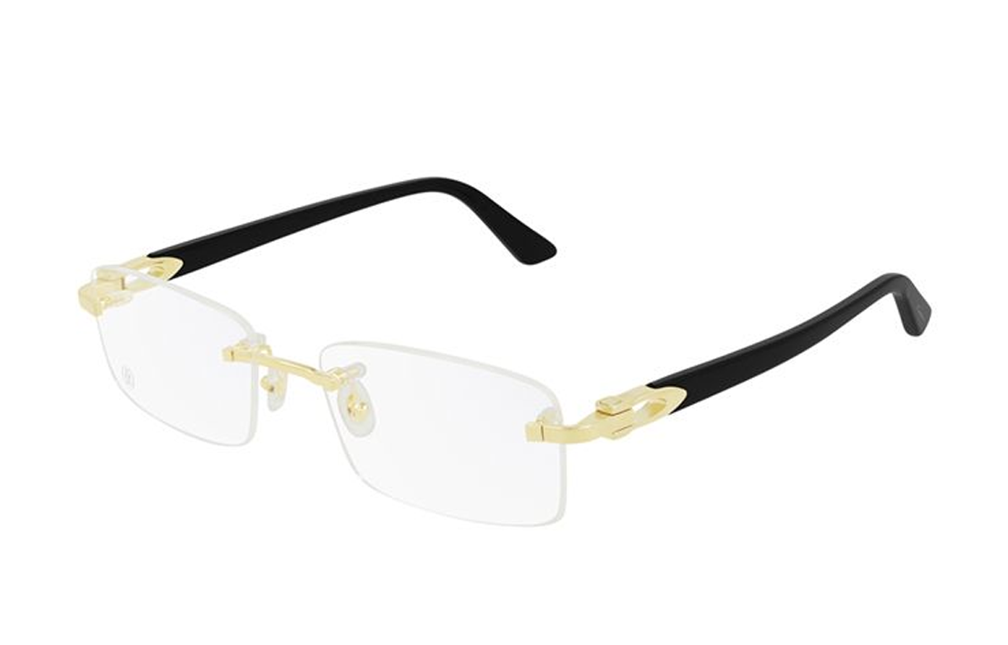 Order 卡地亞Décor C金色矩形合金光學眼鏡 情侶款男女通用 CT0287O-001