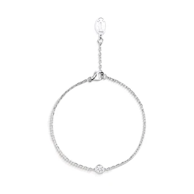 Cartier Diamants Légers Bracelet Small 18K White Gold Single Diamond Ladies Bracelet B6037200