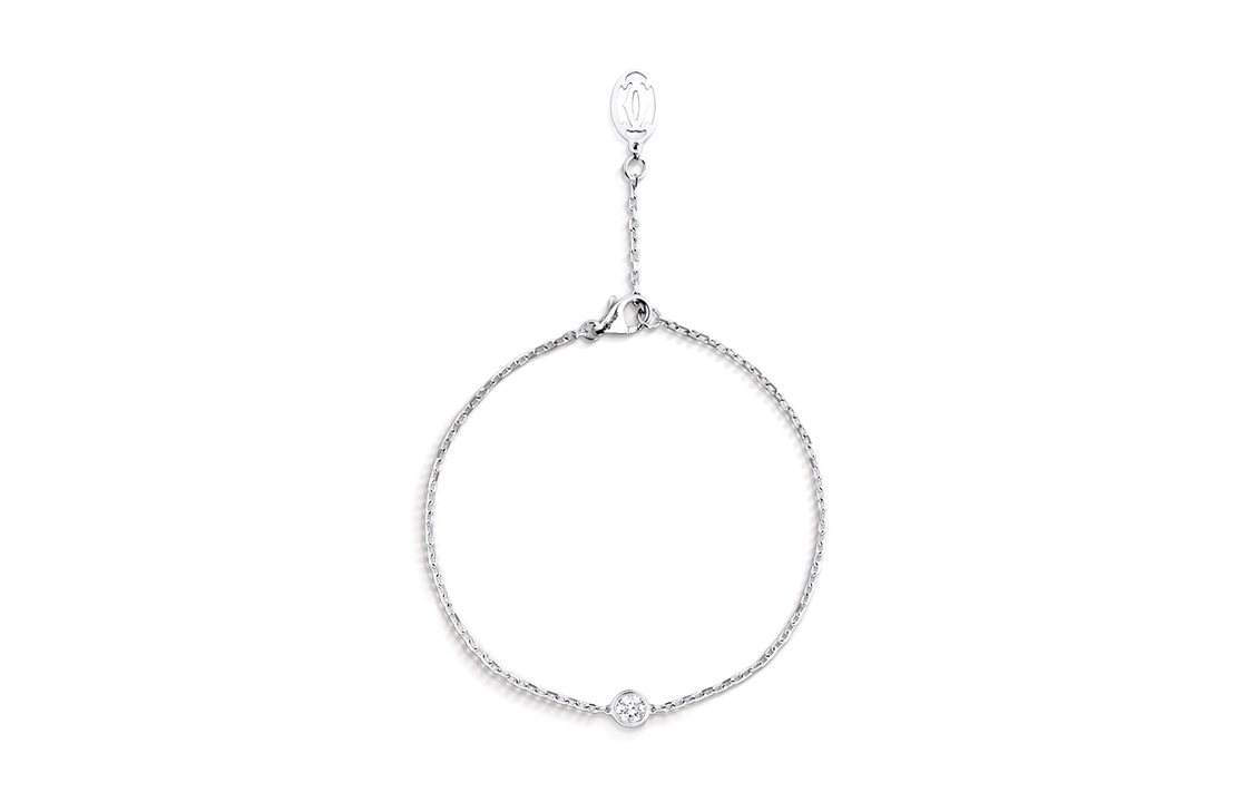 Purchase 卡地亞Diamants Légers系列18K白金單鑽女士手鏈 (小尺寸) B6037200