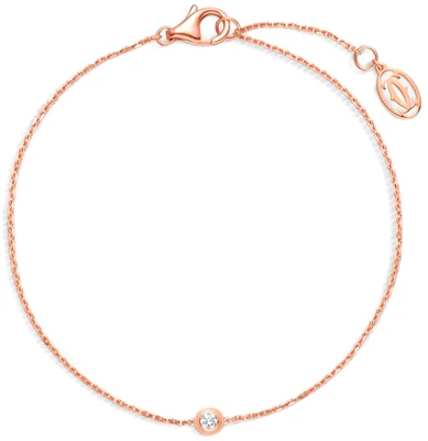 Cartier Diamants Légers Single Diamond 18k Rose Gold Bracelet Unisex Couple Design B6040300 Lookbook Cartier Diamants Légers Single Diamond 18k Rose Gold Bracelet Unisex Couple Design B6040300